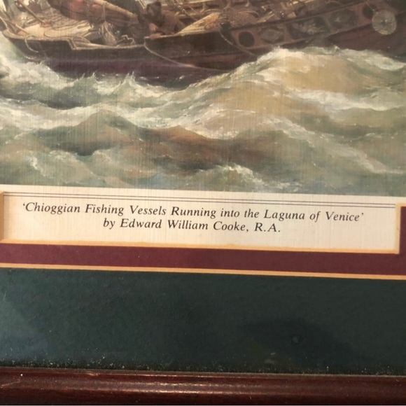 Matted and framed artwork by William Cooke in Great condition - Picture 3 of 4